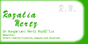 rozalia mertz business card